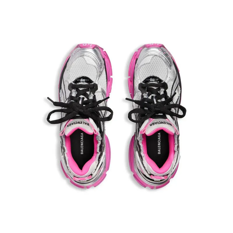Balenciaga Runner Sneaker Silver / Black / Neon-pink (772767W3RBW9155)