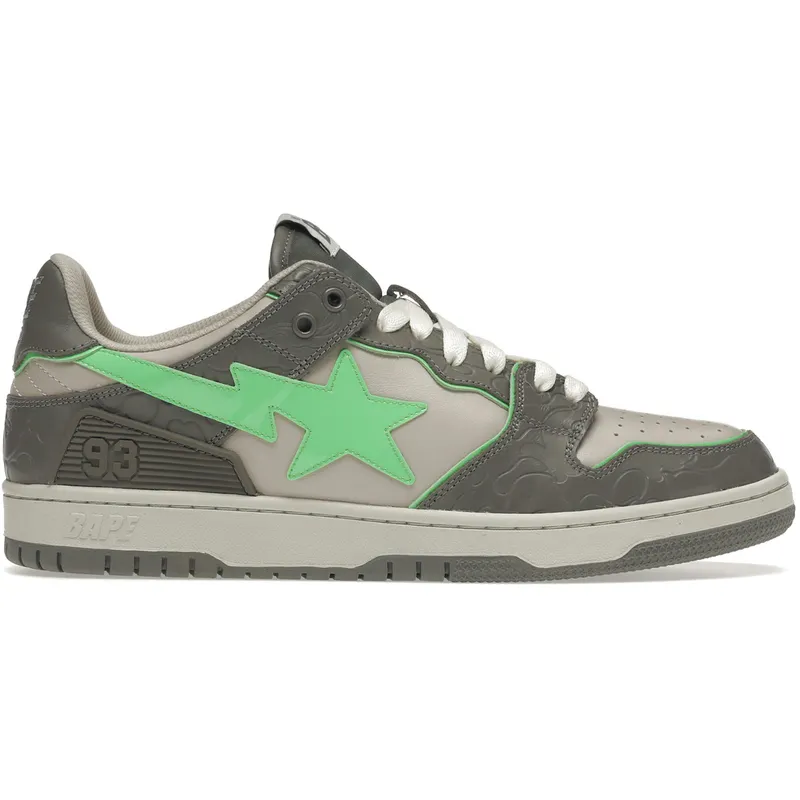 A Bathing Ape Bape SK8 Sta Grey Green (001FWH801018_GRA_A)