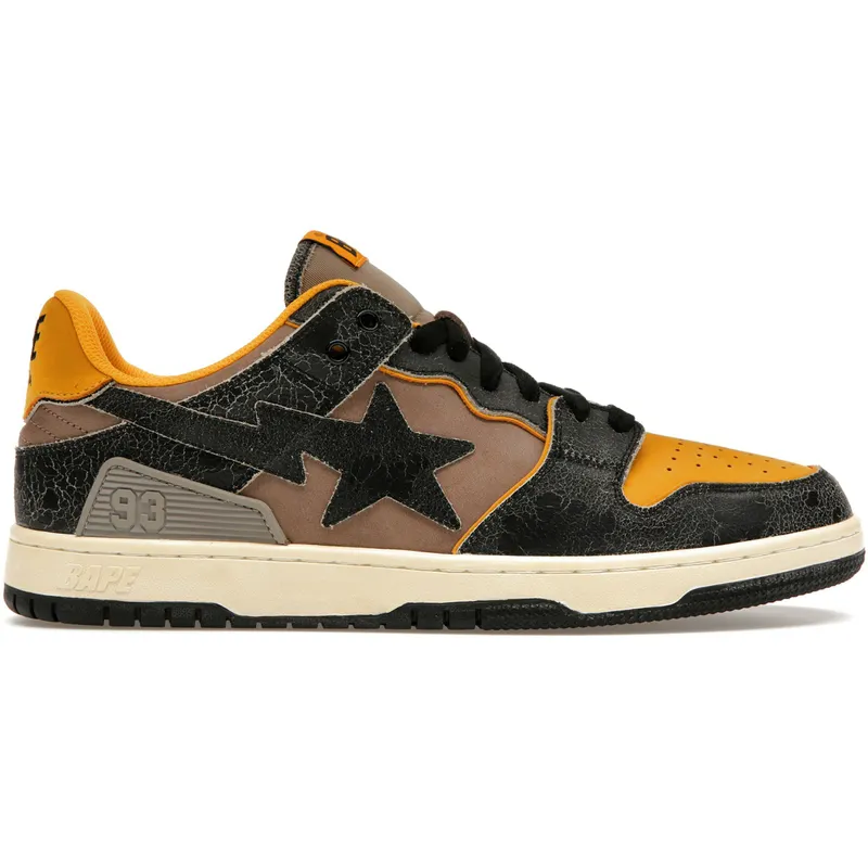 A Bathing Ape Bape SK8 Sta Vintage Black Yellow (1I20-191-022/1I20-291-021)