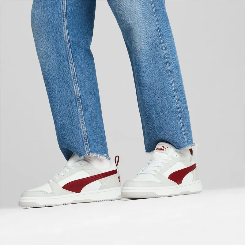 Puma Rebound V6 Low Grijs/Rood/Wit (392328-26)