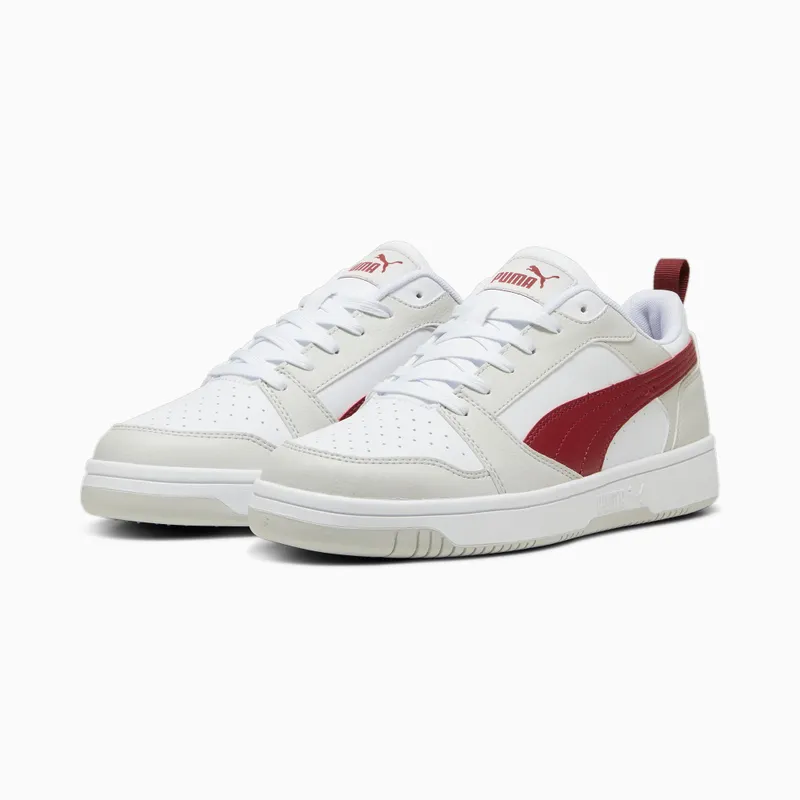 Puma Rebound V6 Low Grijs/Rood/Wit (392328-26)
