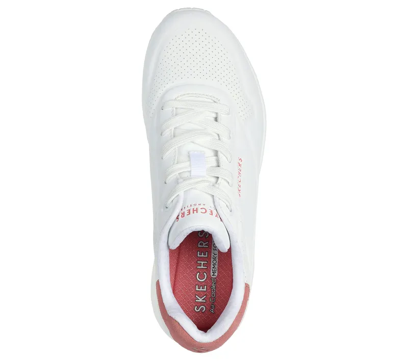 Skechers Uno – Pop Back – Wit / Koraal (177092-WCRL)