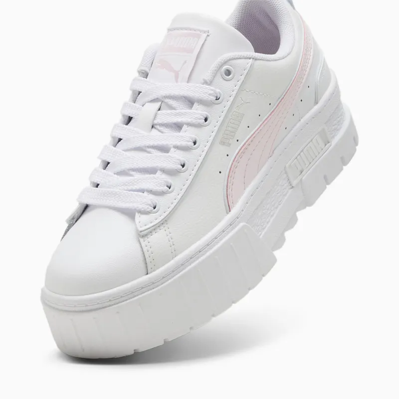 Puma Mayze Leather Piping Wit/Roze (396664-02)