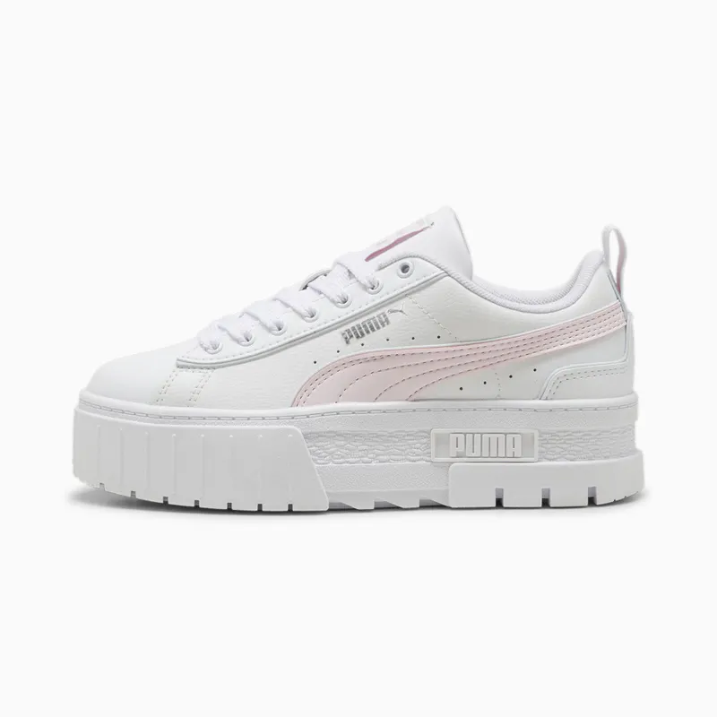 Puma Mayze Leather Piping Wit/Roze (396664-02)