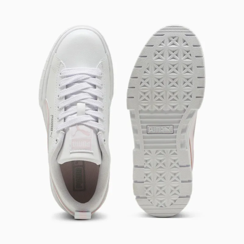 Puma Mayze Leather Piping Wit/Roze (396664-02)