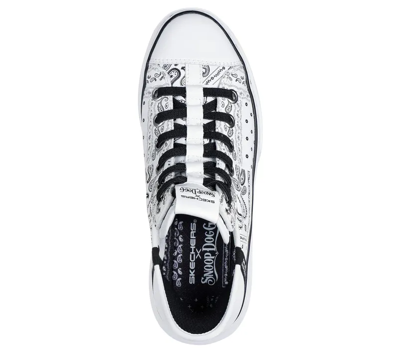 Skechers Premium Leather Slip-ins Snoop One – Double G – Wit / Zwart (186002-WBK)