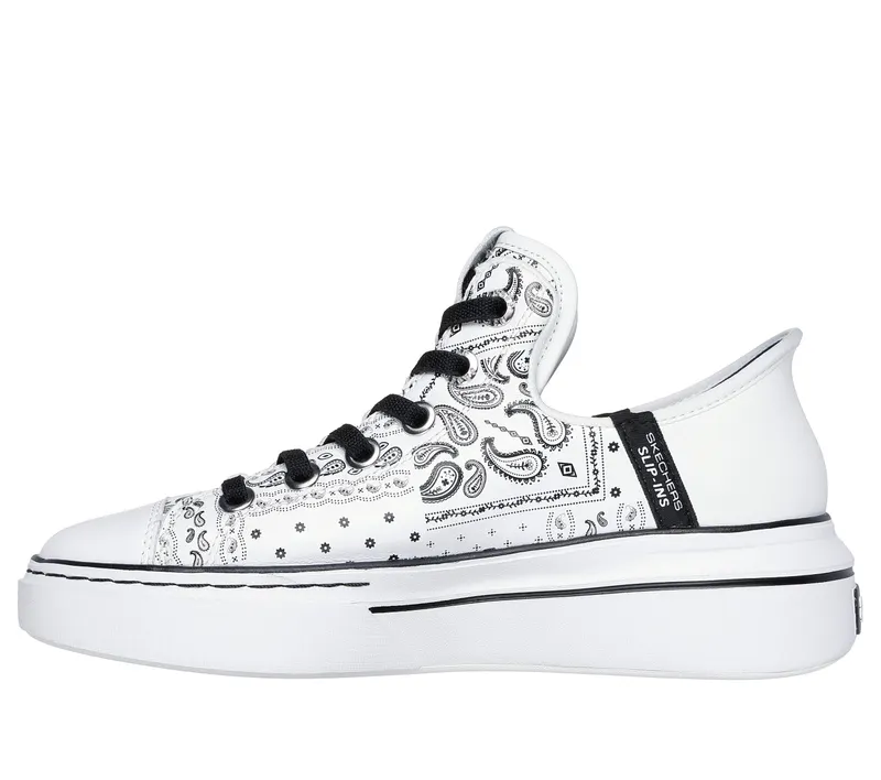 Skechers Premium Leather Slip-ins Snoop One – Double G – Wit / Zwart (186002-WBK)