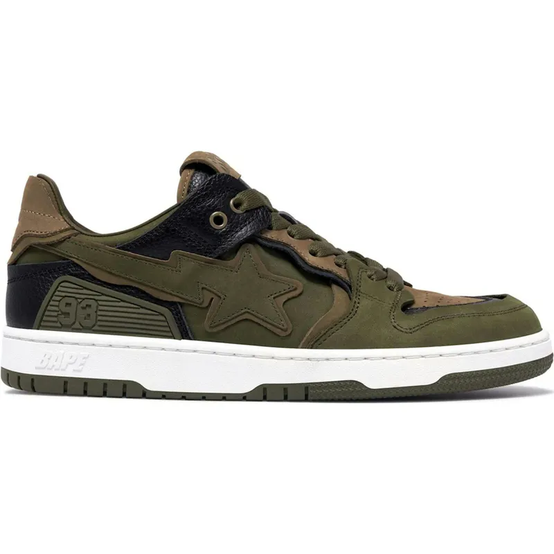 A Bathing Ape Sk8 Sta #6 Olive Drab (1K30-191-313-OLD/001FWK301313M-OLD)