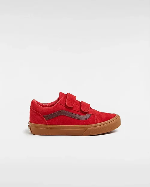 VANS Old Skool Met Klittenband Voor Kinderen Rood (VN000CYWRED)