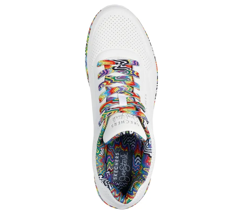 Skechers Jen Stark: Uno – Stark Mini Drip – Wit / Multi (183518-WMLT)