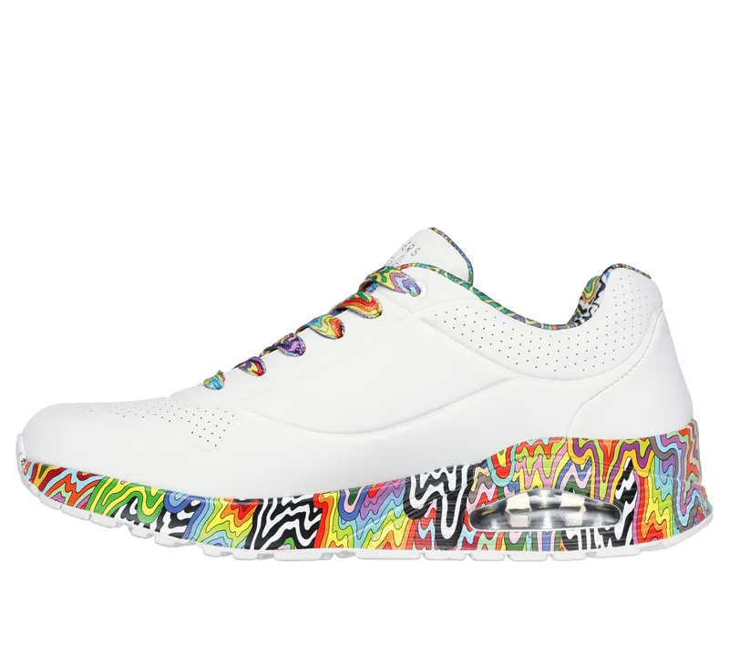 Skechers Jen Stark: Uno – Stark Mini Drip – Wit / Multi (183518-WMLT)