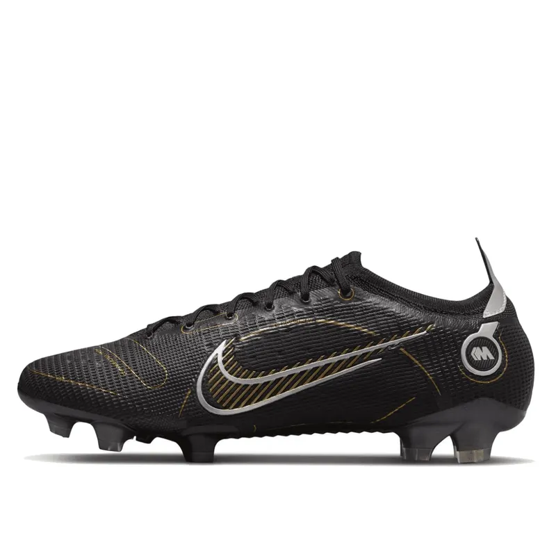Nike Mercurial Vapor 14 Elite FG Black Metallic Silver Cave Stone Gold (DJ2837-007)