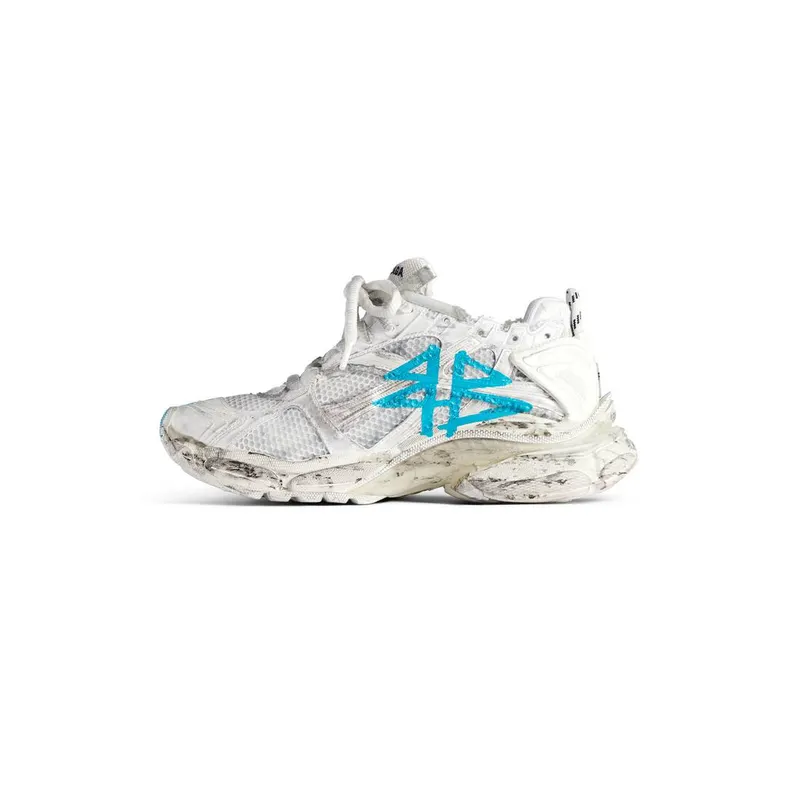 Balenciaga Runner Graffiti Sneaker White / Blue (772767W3RBQ9040)