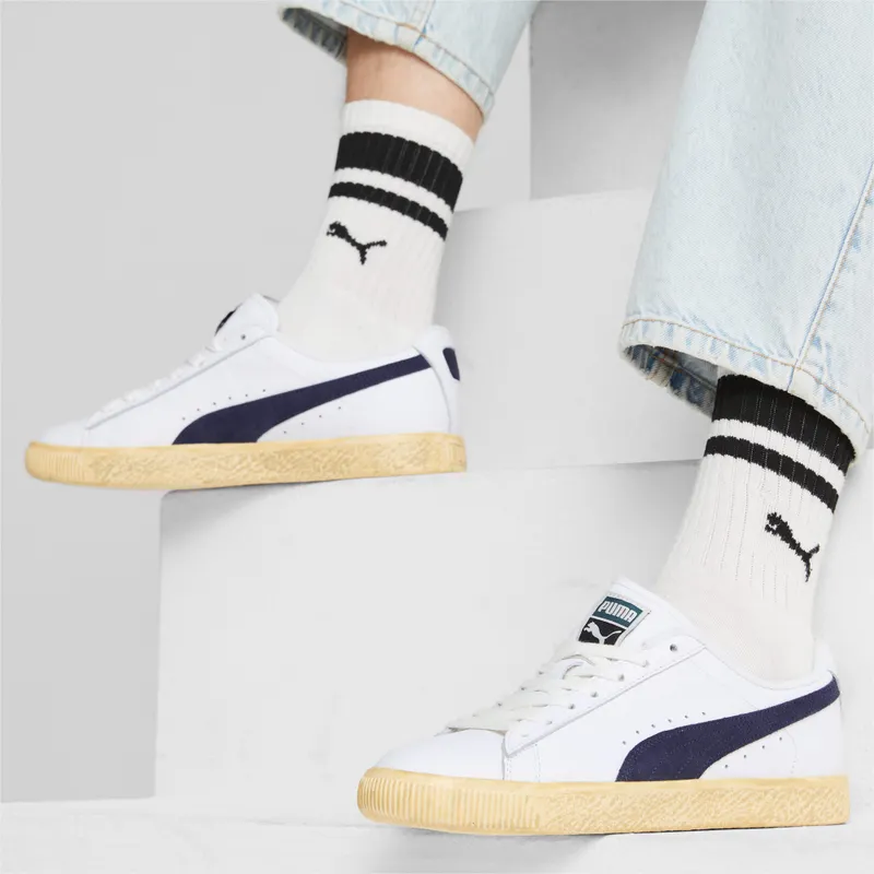 Puma Clyde Vintage Wit/Blauw (394687-01)