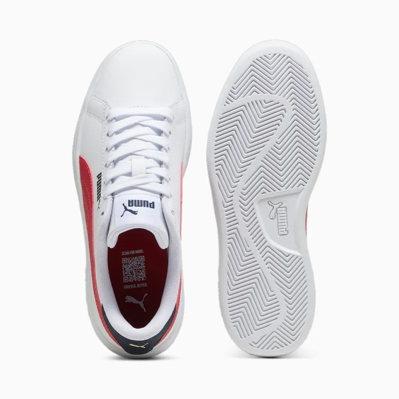 Puma Smash 3.0 leren Wit/Blauw/Rood (392031-12)