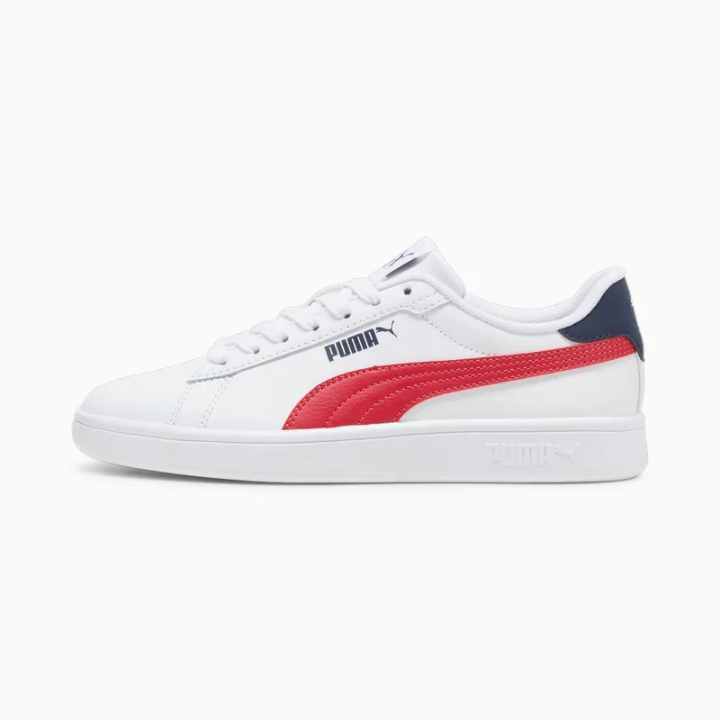 Puma Smash 3.0 leren Wit/Blauw/Rood (392031-12)