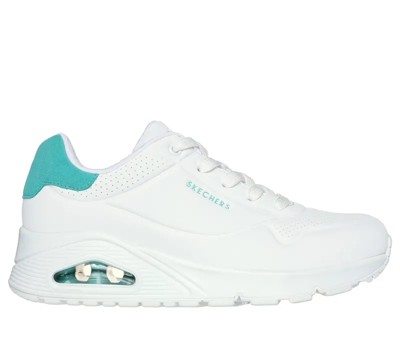 Skechers Uno – Pop Back – Wit / Munt (177092-WMNT)