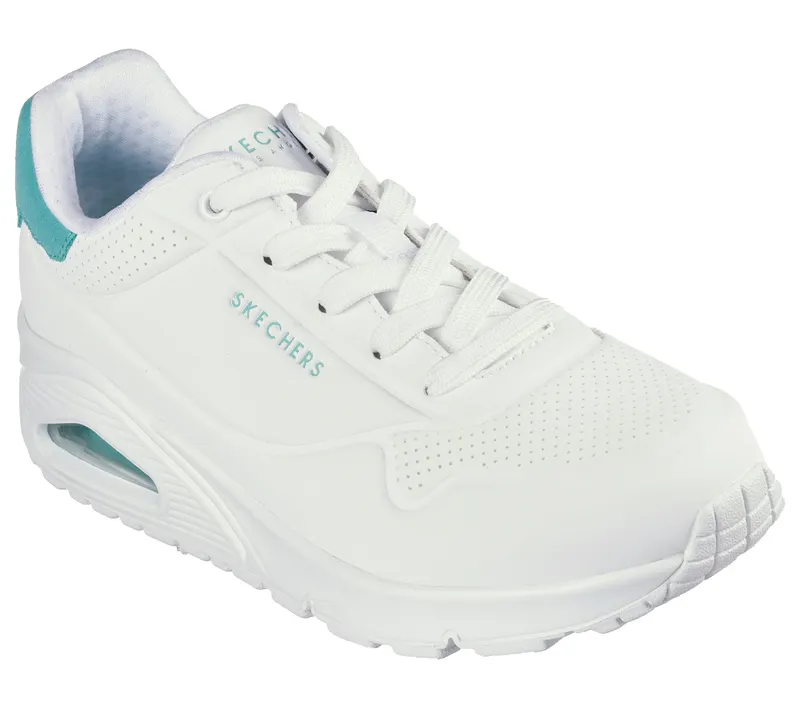 Skechers Uno – Pop Back – Wit / Munt (177092-WMNT)