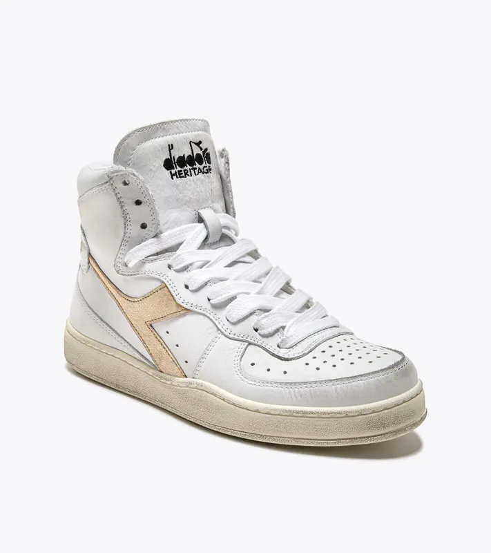 Diadora Mi Basket Used W White / Gold (201.176695_C1070)