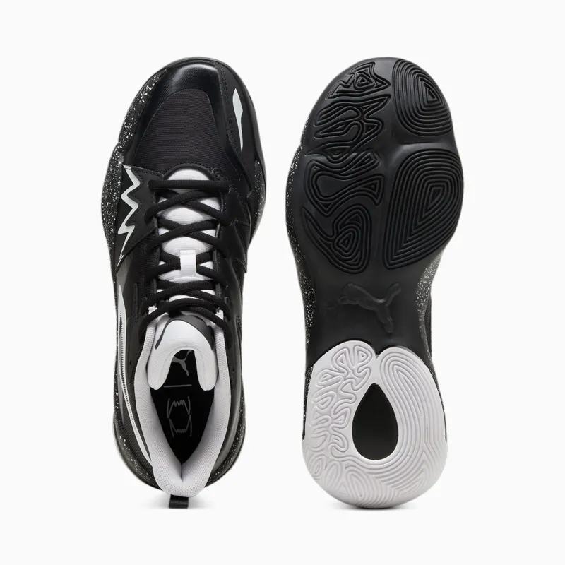 Puma Genetics Speckle basketbalschoenen unisex Wit/Zwart (310405-02)