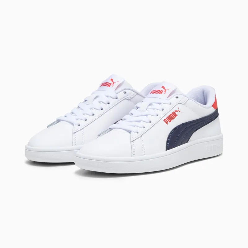 Puma Smash 3.0 leren Wit/Blauw/Rood (392031-11)