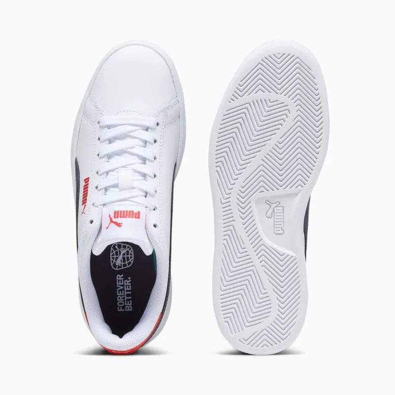 Puma Smash 3.0 leren Wit/Blauw/Rood (392031-11)