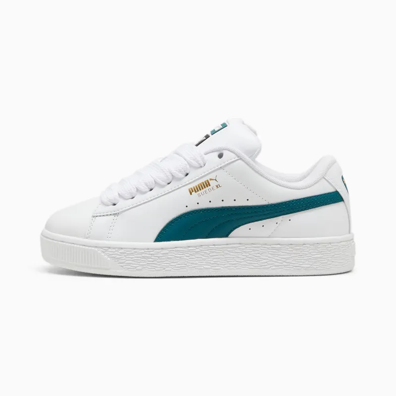 Puma Suede XL leren uniseks Wit/Groen (397255-09)