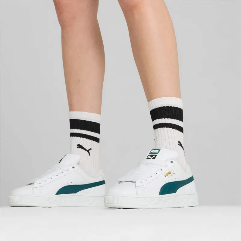 Puma Suede XL leren uniseks Wit/Groen (397255-09)