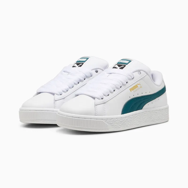 Puma Suede XL leren uniseks Wit/Groen (397255-09)