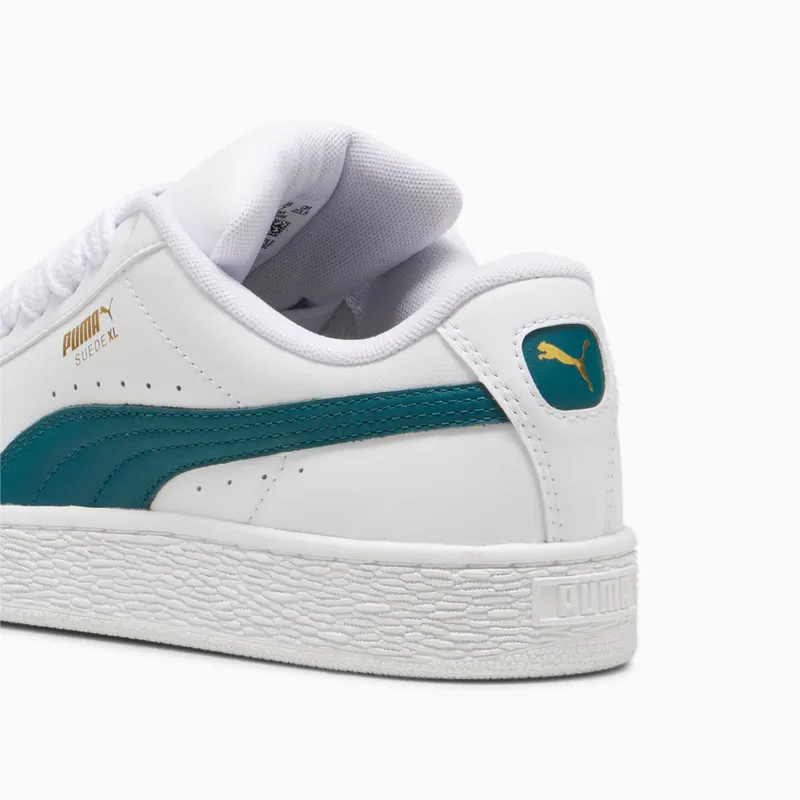 Puma Suede XL leren uniseks Wit/Groen (397255-09)