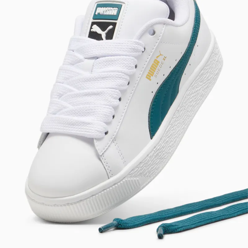 Puma Suede XL leren uniseks Wit/Groen (397255-09)