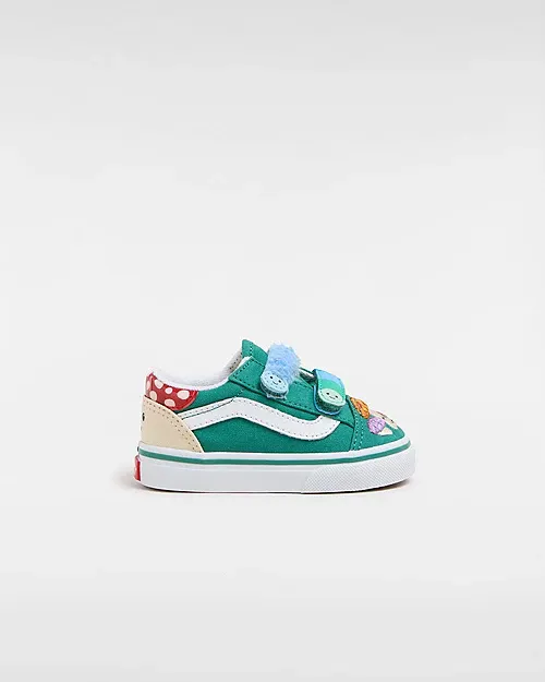 VANS Old Skool Met Klittenband Voor Peuters Groen (VN000D1CGRN)