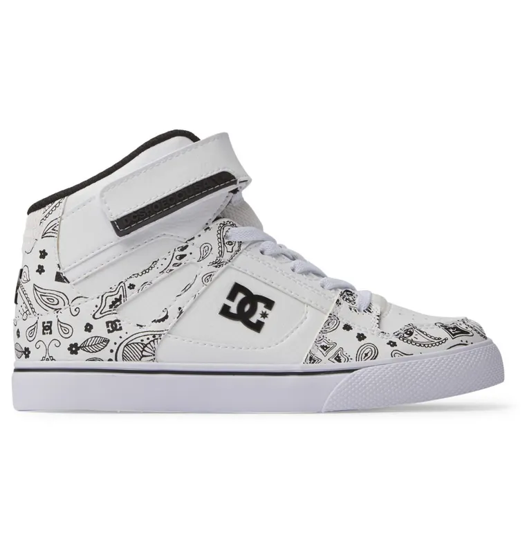 DC Shoes Pure Hi SE white/white/black print (ADBS300329-WWI)