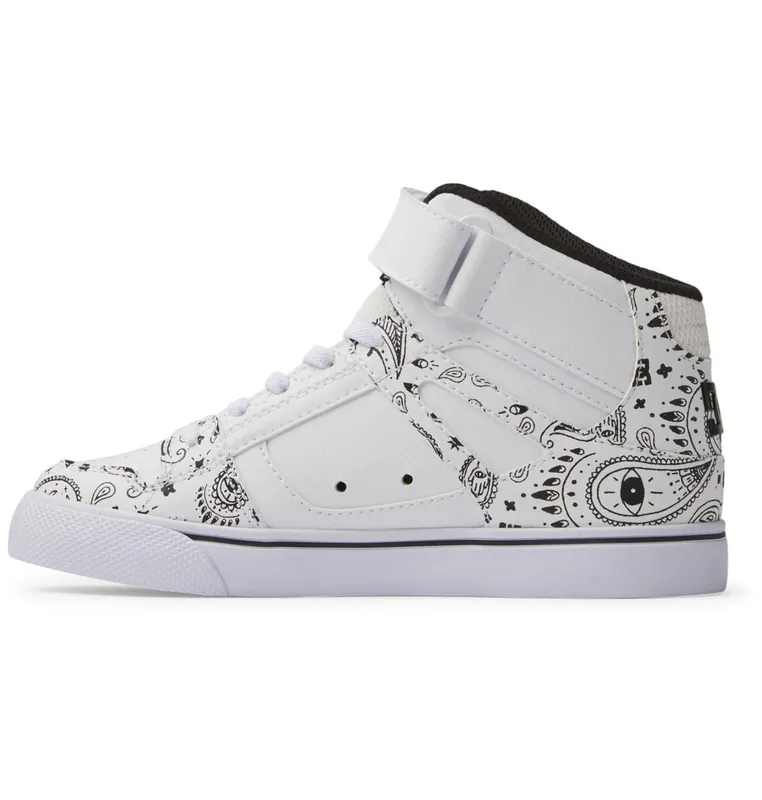 DC Shoes Pure Hi SE white/white/black print (ADBS300329-WWI)