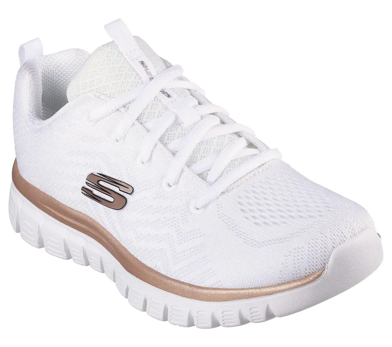 Skechers Graceful – Get Connected – Wit / Roos Goud (12615-WTRG)