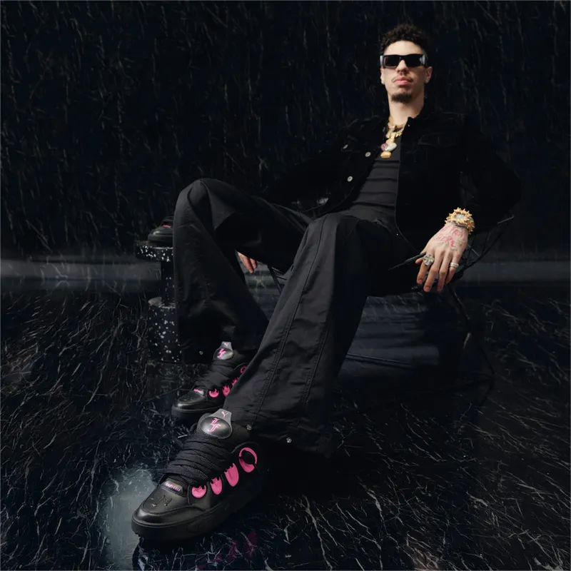 Puma LaFrancé Untouchable unisex basketbalschoenen Zwart/Roze (310865-01)
