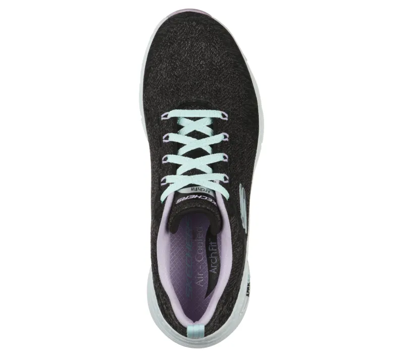 Skechers Skechers Arch Fit – Comfy Wave – Zwart / Lavendel (149414-BKLV)