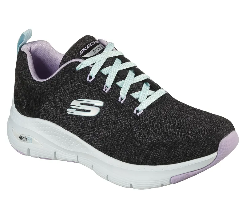 Skechers Skechers Arch Fit – Comfy Wave – Zwart / Lavendel (149414-BKLV)