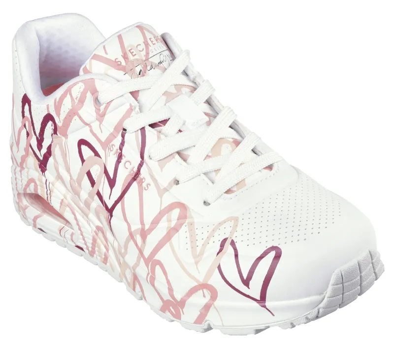 Skechers Skechers x JGoldcrown: Uno – Spread the Love – Wit / Koraal (155507-WCRL)