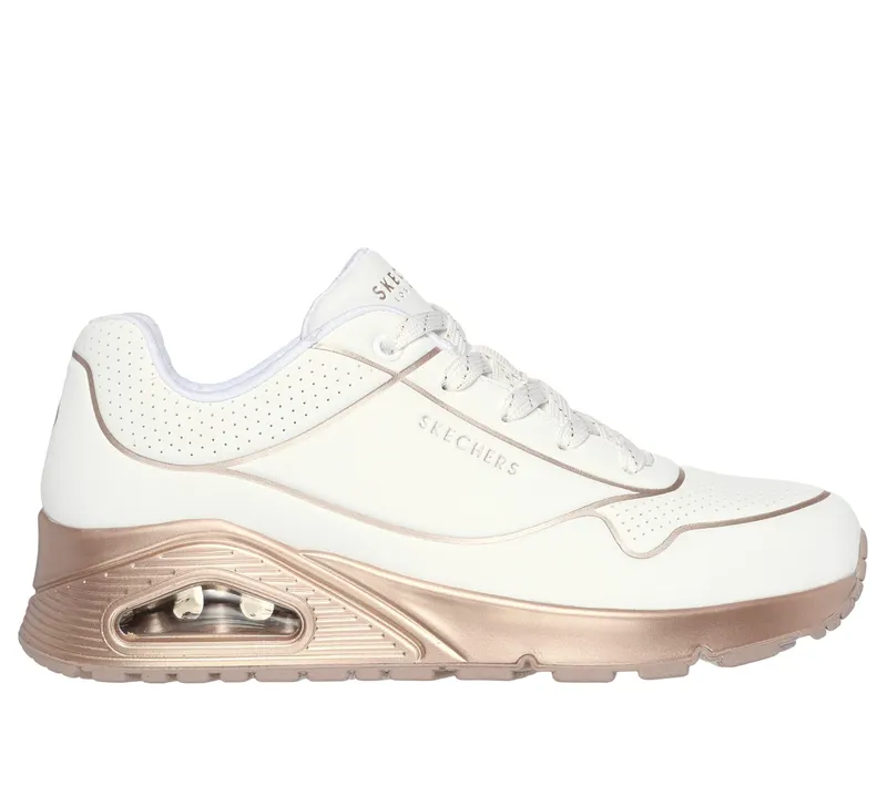 Skechers Uno – Cool Heels – Wit / Roos Goud (177087-WTRG)