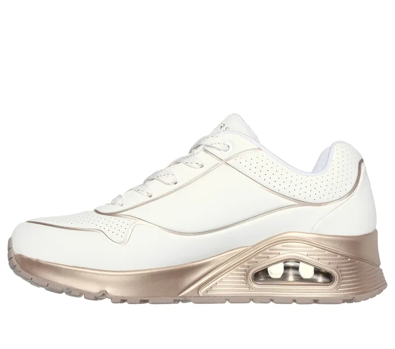 Skechers Uno – Cool Heels – Wit / Roos Goud (177087-WTRG)