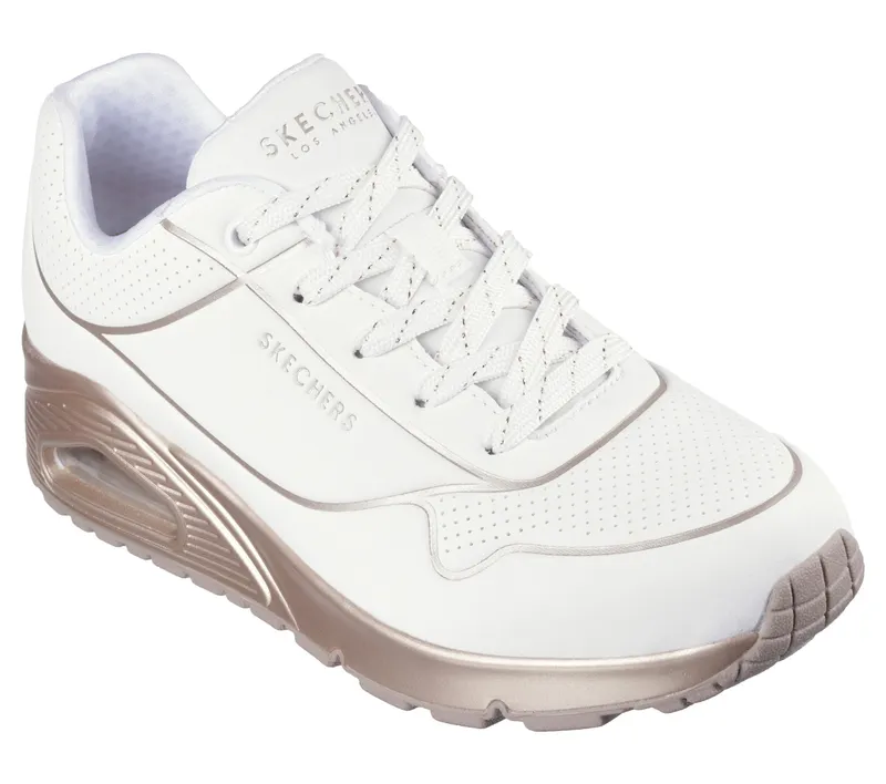 Skechers Uno – Cool Heels – Wit / Roos Goud (177087-WTRG)