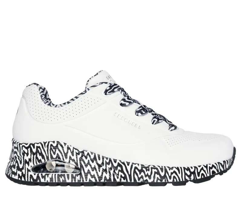 Skechers Jen Stark: Uno – Mini Drip – Wit / Zwart (177959-WBK)