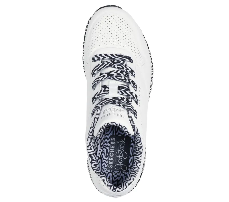 Skechers Jen Stark: Uno – Mini Drip – Wit / Zwart (177959-WBK)