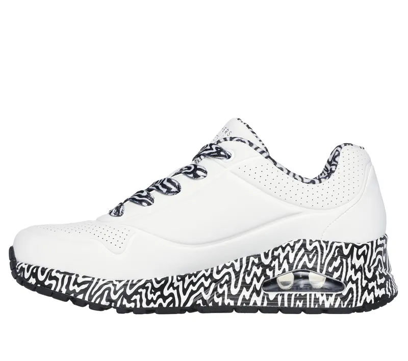 Skechers Jen Stark: Uno – Mini Drip – Wit / Zwart (177959-WBK)