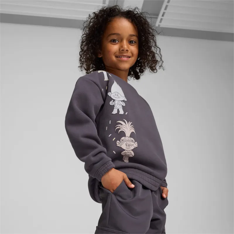 Puma x TROLLS grafische top met ronde hals Grijs (627384-69)