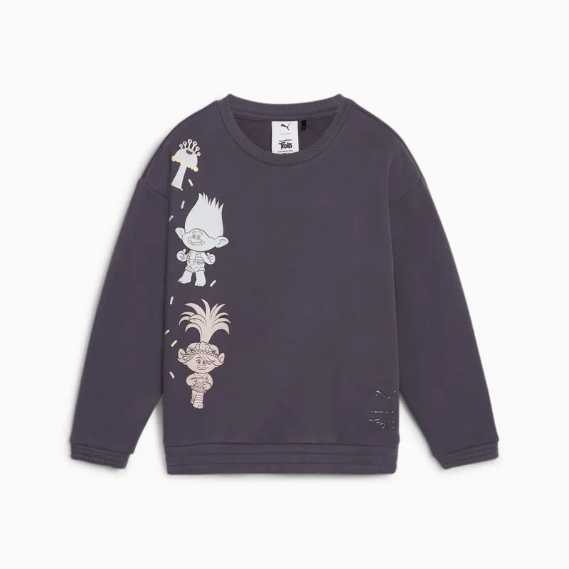 Puma x TROLLS grafische top met ronde hals Grijs (627384-69)