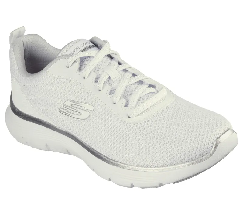 Skechers Flex Appeal 5.0 – Uptake – Wit / Zilver (150206-WSL)