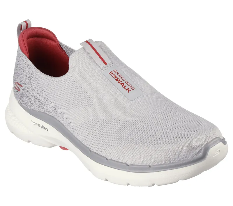 Skechers GO WALK 6 – Grijs / Rood (216202-GYRD)