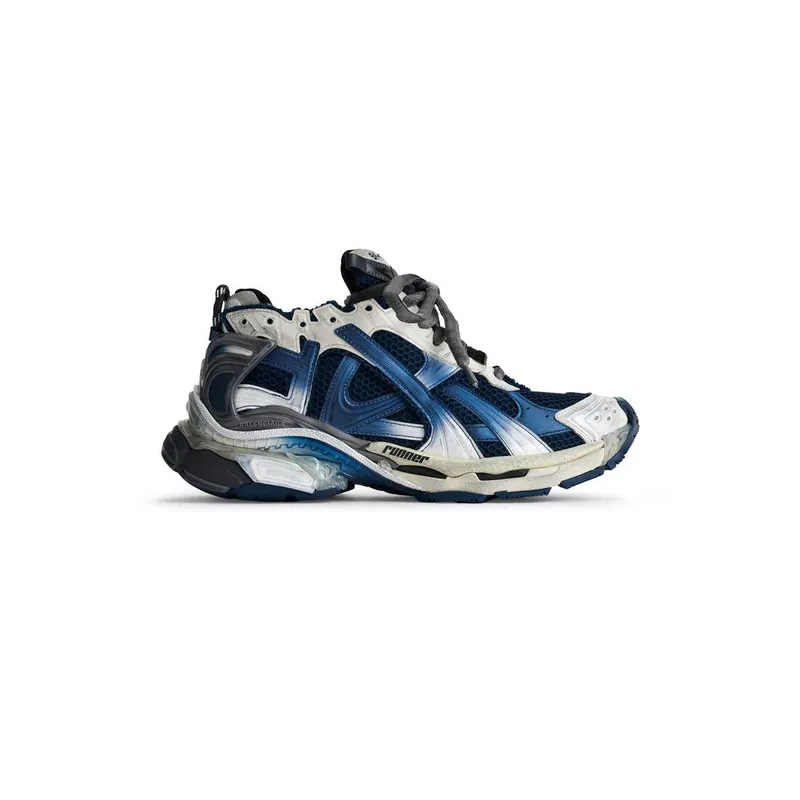 Balenciaga Runner Gradient Sneaker Beige / Navy / Grey (772774WRUNG2410)